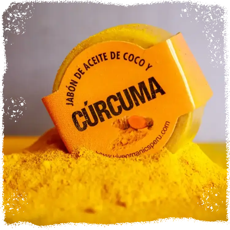 Jabon de aceite de coco y curcuma 