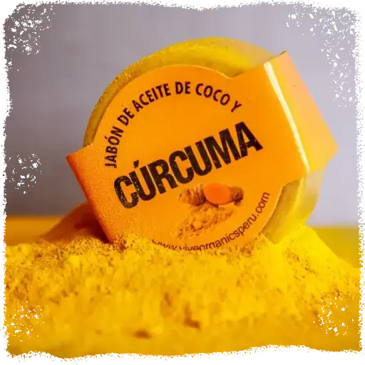 Jabon de aceite de coco y curcuma 